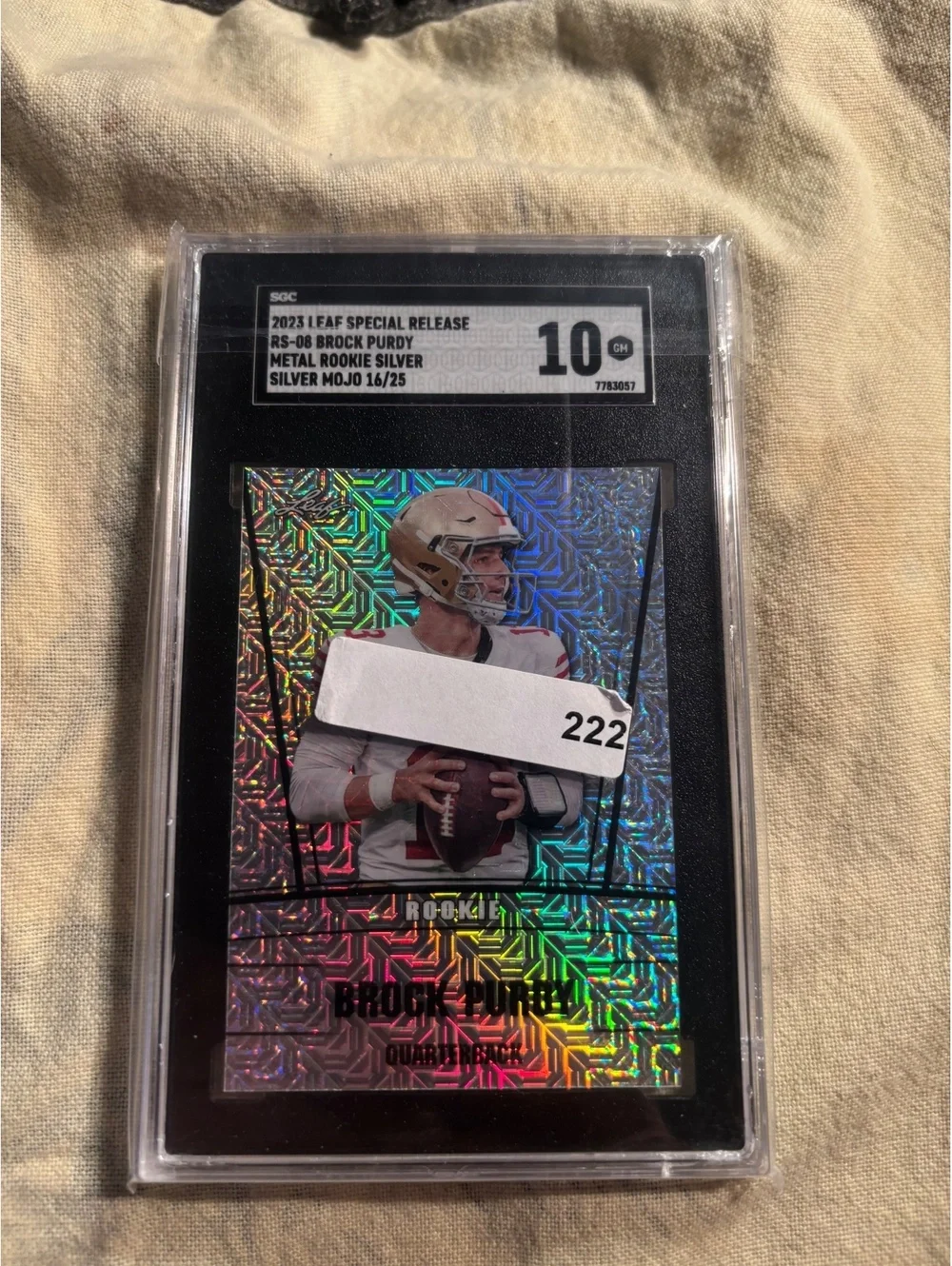 2023 Leaf Special Release RS-08 Brock Purdy Metal Rookie SIL